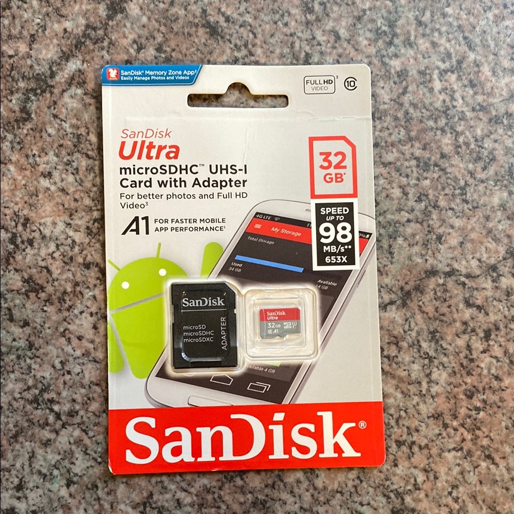 SanDisk Ultra 32GB microSDHC Card with Adapter